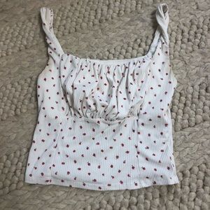 flower white bustier top